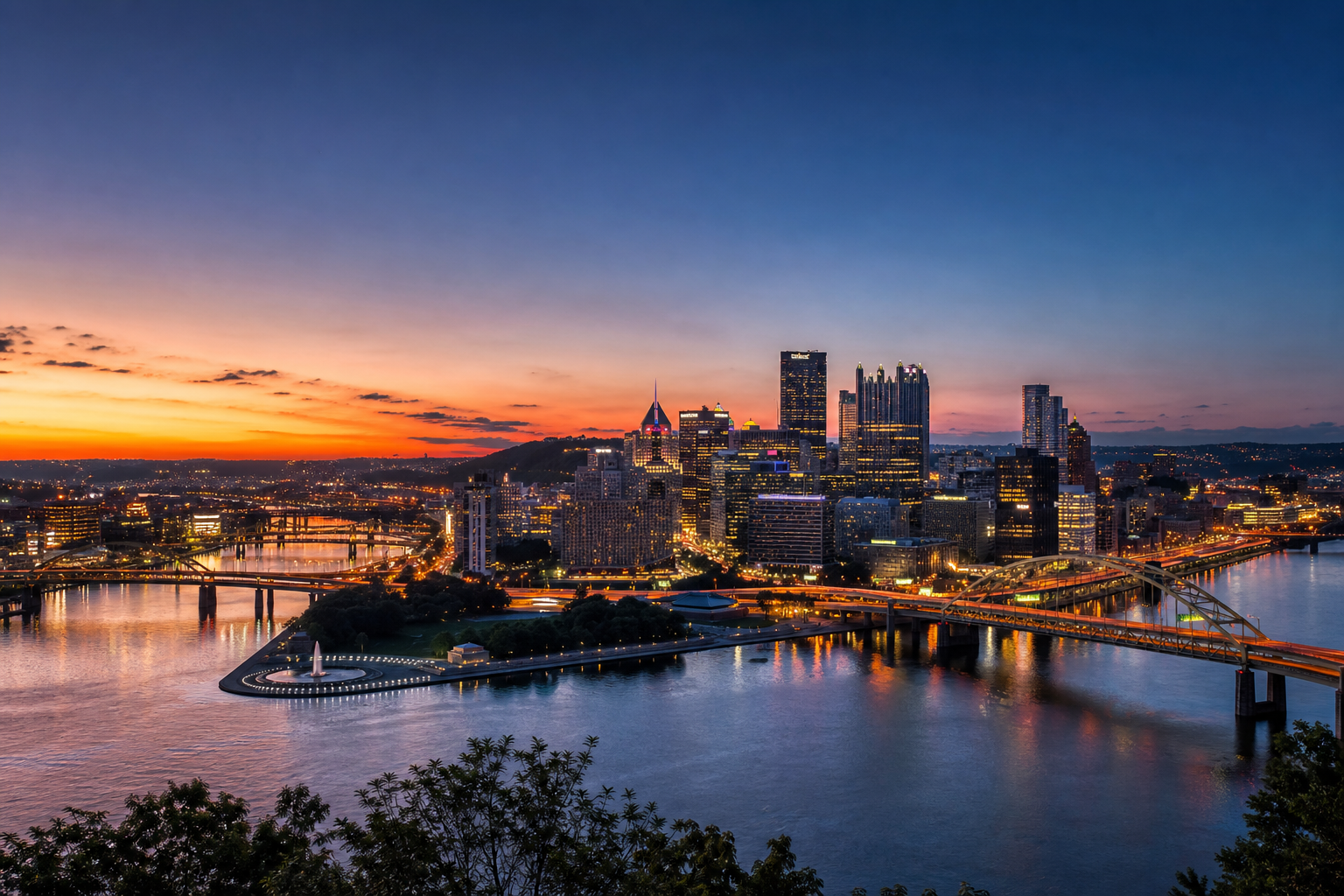 Pittsburgh Skyline at Dusk